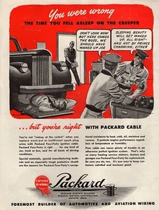 1946 Packard Four-Forty Ignition Cables Original Color Print Ad - Imagen 1 de 1