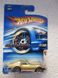 GOLD 2006 First Editions Hot Wheels '69 CORVETTE 007 (M) - Picture 1 of 2