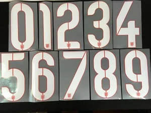 Official ENGLAND Football Shirt Players Numbers White 20.5 cm White Red T241-4 - Bild 1 von 1