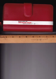 RED Buxton Ultimate Double Zip Organizer Women's Men's Wallet RFID Reader Shield - Picture 1 of 5