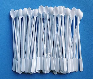 Stirrer Coffee Tea Cocktail Spoon Plastic Mini 5 in. White 100 Stick disposable - Picture 1 of 3
