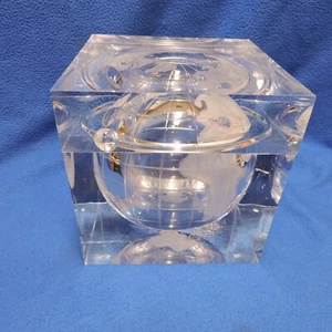 Alessandro Albrizzi Designed Lucite World Globe Form Ice Bucket Mid Century Art - Picture 1 of 24