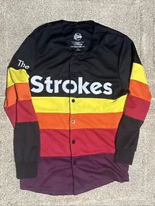 Camiseta deportiva de béisbol con botones talla L/grande The Strokes Adults are Talking RARA - Imagen 1 de 3