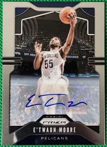 2019-20 Panini Prizm Signatures E'Twaun Moore #174 Auto New Orleans Pelicans - Picture 1 of 2