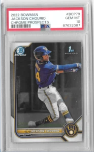 2022 Bowman Chrome 1st Prospects #BCP-79 Jackson Chourio PSA 10 - Picture 1 of 2