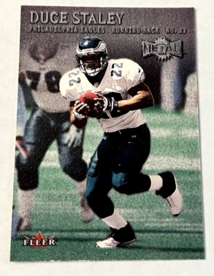 2000 Fleer/SkyBox Metal NFL Trading Card #163 Duce Staley Philadelphia Eagles - Image 1 of 4