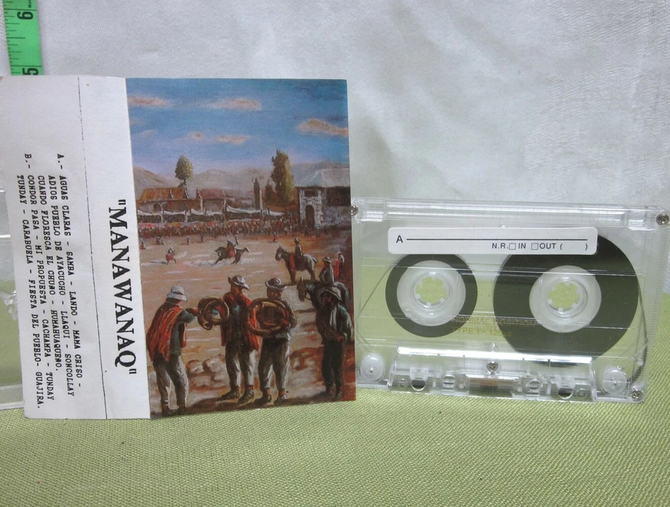 MANAWANAQ cassette tape Andean music Aguas Claras & Fiesta Del Pueblo demo Peru - Image 1 of 1