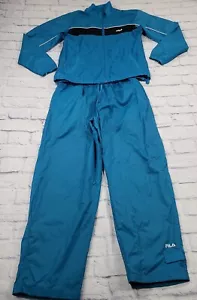 Traje de chándal Fila MUJER TALLA M verde azulado negro chaqueta pantalones conjunto cortavientos vintage años 90 - Imagen 1 de 23