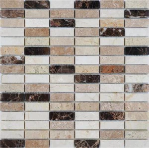 Piastrella Semplice - Piastrella Mosaico Marmo, ""Collezione Nevada"" MM 3202 - Riso, Lucidato - Foto 1 di 5