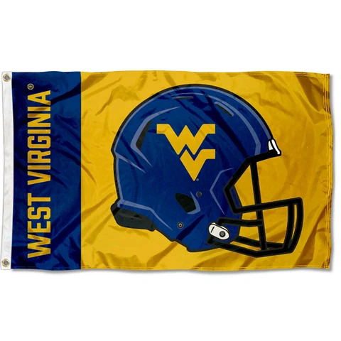 West Virginia Mountaineers Football Helmet Flag Large 3x5 Cover