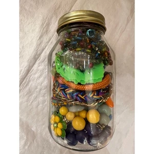Mystery Jewelry Jar - Kidcore Party Girl Bold Colorful 25 Pieces - Picture 1 of 8