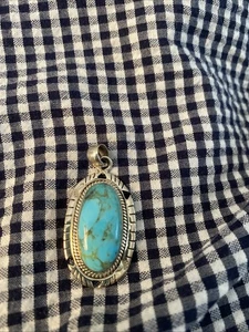 Mohave Türkis Sterlingsilber Anhänger 1,75" L - Bild 1 von 3