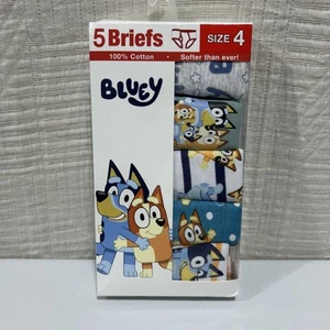 Bluey Boys 100% Combed Cotton Underwear Briefs, Sizes 4 New - Picture 1 of 5