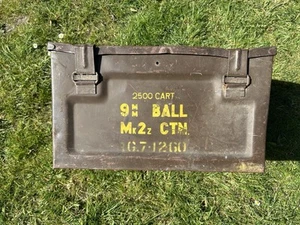 Really Nice 1952 Vintage British Army Ammo Box For 9mm Ball Sterling Browning WD - Picture 1 of 8