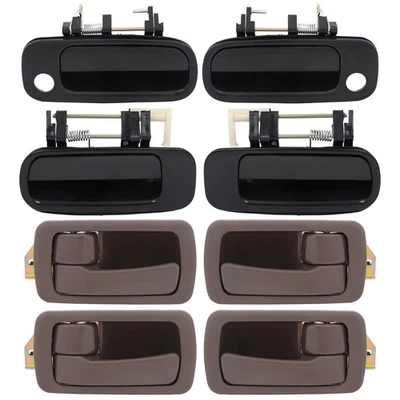 8x Door Handles Left Right F/R Interior Exterior For 92-96 Toyota Camry 2.2L - Image 1 of 4