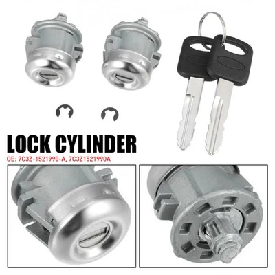 Set of 2 Door Lock Cylinder & Keys For 1999-2016 Ford F150 F250 F350 Super Duty - Image 1 of 4