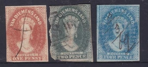 1855-7 QUEEN VICOTRIA VAN DIEMENSLAND TASMANIA STATE PRE-DECIMAL STAMPS VFU #20 - Picture 1 of 1