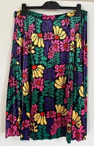 GORMAN floral printed pleated velour SKIRT,size 16, NEW with tag, in perfect con - Picture 1 of 8