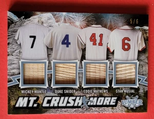 Mickey Mantle BAT CARD #d5/6 STAN MUSIAL Eddie Matthews DUKE SNIDER LEAF LUMBER - Picture 1 of 3