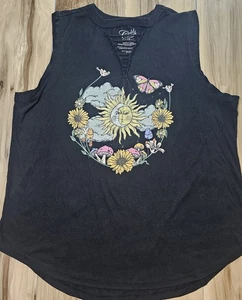 Cold Crush Women Moon Graphic Sleeveless T Shirt Size 1X - Picture 1 of 7