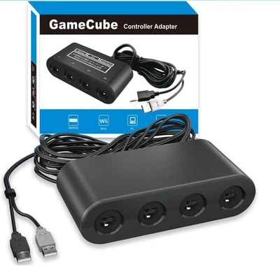 4 Port GameCube Controller Adapter For Nintendo Switch Wii U PC Super Smash Bros - Image 1 of 3