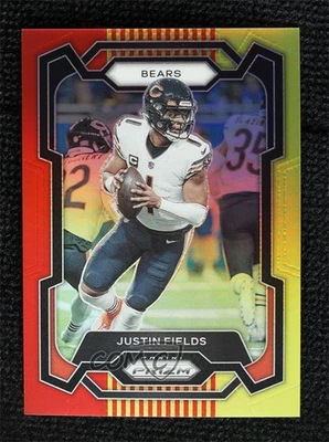 2023 Panini Prizm Red & Yellow Prizm 4/44 Justin Fields #48 - Image 1 of 3