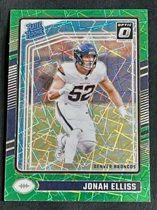2024 Donruss Optic Jonah Elliss Rated Rookie Green Velocity Prizm #257 Broncos - Picture 1 of 2