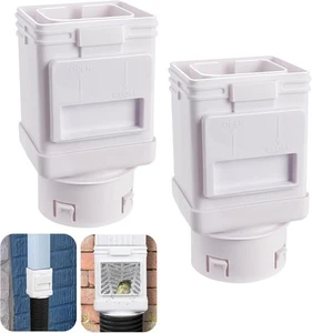 (2 Packs) Downspout Leaf Filter Cleanout,Leaf Removers, White - Picture 1 of 7