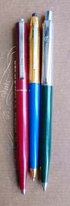 LOT 3 Ballpoint pens: Senator, Writing Blue + 2 VTG unknown both dry ink - Picture 1 of 6