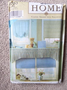Simplicity 8353 SHADES & VALANCES Home sewing Pattern swags roman blinds (c) - Picture 1 of 2