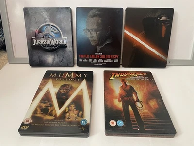 Steelbook BluRay DVD Bundle Mummy Indiana Jones Force Awakens Tinker Tailor  - Image 1 of 4