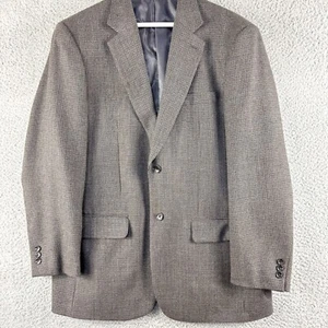 Savile Row Blazer Men 42R Gray LambsWool Suit Jacket Business Casual Wedding - Picture 1 of 14