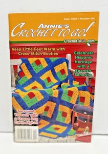 Annie's Crochet To Go #124 Aug/Sept 2000 (16 Designs) Booties Afghans Pot Holder - Picture 1 of 4