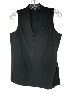 Studio Park x Jayne Brown Double V-Neck Sleeveless Woven Top Black Size XXS New - Image 1 of 4
