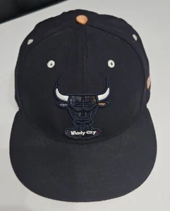 Chicago Bulls Black Hat Copper Logo New Era 59Fifty Hardwood 7 5/8 Fitted - Picture 1 of 7