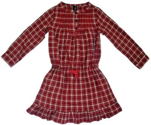 Gap Girls Toddler 5 Years Plaid Red White Black Long Sleeve Holiday Dress - Picture 1 of 1