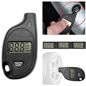 Black Keyring PSI Bar Digital Tyre Pressure Gauge Car Van Motorbike cycle 2025 - Picture 1 of 11
