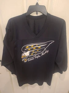 CCM Hockey Jersey Adult Small Black Screaming Eagle Logo Ontario Eagles - Picture 1 of 4