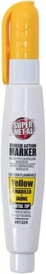 SUPER MET-AL #1324 SQUEEZE ACTION METAL TIP Yellow PAINT MARKER