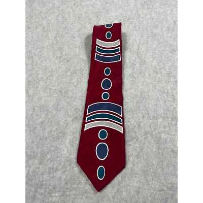 Liberty of London Abstract Silk Necktie Neck Tie USA Geometric Bold Graphic - Изображение 1 из 4