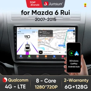 8-Kern 6+128GB Carplay Android 14 Für Mazda 6 GH GG 2007-2012 Autoradio GPS Navi - Bild 1 von 14