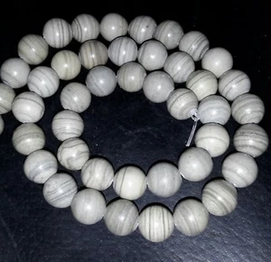 Jaspe Natural Silver Line, 6 mm, hebra aproximada 62 piezas. Envío gratuito. Vendedor de oz - Imagen 1 de 2
