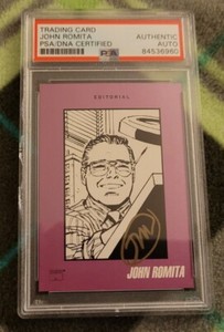 John Romita Sr signed 1992 Marvel Comics trading card #30 PSA auth #84536960