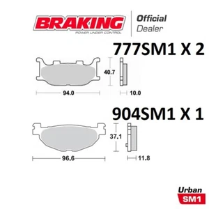 BRAKING KIT PASTIGLIE FRENO YAMAHA T-MAX TMAX 500 2004 2005 2006 2007 PASTICCHE - Picture 1 of 1