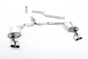 MILLTEK Ab-Kat Quad Auspuffanlage - passend für Audi A4 3.0 TDI quattro B8 - Bild 1 von 7