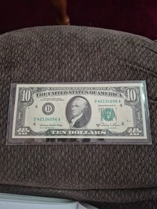 1981A 10$ Dollar Federal Reserve Note D Block- Cleveland Banking District CU! - Picture 1 of 3