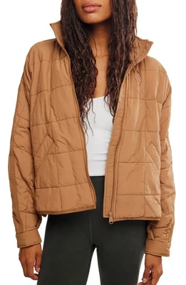 New FREE PEOPLE  FP Movement 'Pippa' Packable Puffer Jacket (M) $198 Twig - Image 1 of 4