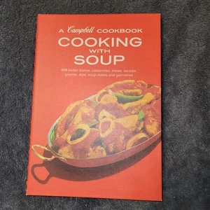 Cooking with Soup Campbell Cookbook Vintage 608 Recipes 1970s - Imagen 1 de 2
