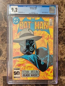 Batman #386 CGC 9,2 casi nuevo- 1985 primera máscara negra páginas blancas - Imagen 1 de 4