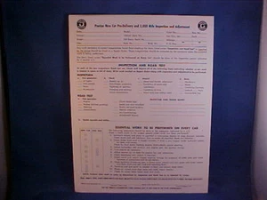 1946-1972 PONTIAC "New Car Pre-Delivery and 2000 Mile Inspection and Adjustment" - Picture 1 of 1